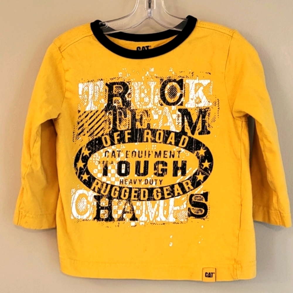 CAT yellow long sleeve tee shirt